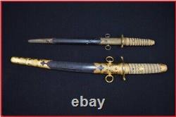 Very Rare Japanese imperial navy naval dagger short real sword with fine koshirae