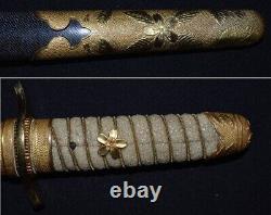 Very Rare Japanese imperial navy naval dagger short real sword with fine koshirae