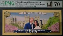 (Very Rare/Low Ser. #), Royal Wedding, Cook Islands, $5 Gold, 70 Grade, PERFECT