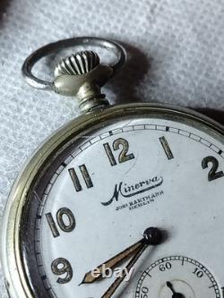 Very Rare Minerva Johannes Hartmann Berlin Pocket Watch Royal Court Watchmaker Very Rare Minerva Johannes Hartmann Berlin Pocket Watch Royal Court Watchmaker