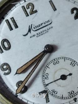 Very Rare Minerva Johannes Hartmann Berlin Pocket Watch Royal Court Watchmaker Very Rare Minerva Johannes Hartmann Berlin Pocket Watch Royal Court Watchmaker
