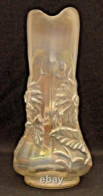 Very Rare Northwood Dandelion White Carnival Glass Iridescent Pitcher Tankard
