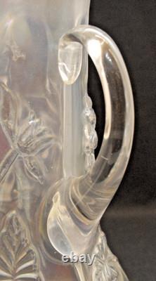 Very Rare Northwood Dandelion White Carnival Glass Iridescent Pitcher Tankard