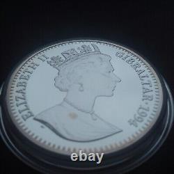 Very Rare One Ounce 999 Silver Gibraltar 1 Royal Pekingese Dog Coin