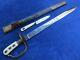 Very Rare Original German Imperial Etched Hirschfanger Dagger And Scabbard