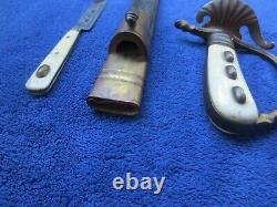 Very Rare Original German Imperial Etched Hirschfanger Dagger And Scabbard