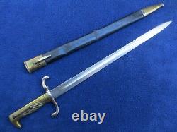 Very Rare Original Imperial German M1871 Sawback Bayonet And Scabbard Rare Maker