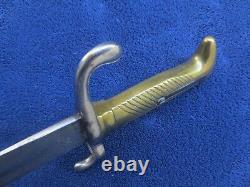 Very Rare Original Imperial German M1871 Sawback Bayonet And Scabbard Rare Maker