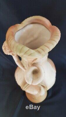Very Rare Porcelain Amphora Royal Vienna Wahliss Art Nouveau Lady Vase 1900