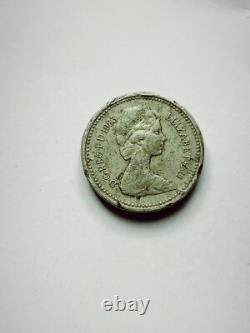 Very Rare Queen Elizabeth One Pound Coin 1983 Error Royal Arms DECUS ET TUTAMEN