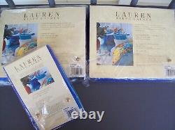 Very Rare Ralph Lauren Isle Capri 450tc Royal Blue Queen 4pc Sheet Set Nip