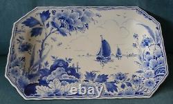 Very Rare Rectangular Porceleyne Fles Royal Delft Wall Charger