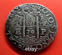 ¡¡ Very Rare! Royal 8 Reales Carlos Ii. 1670. Potosi Mint. Assayer E