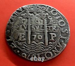 ¡¡ Very Rare! Royal 8 Reales Carlos Ii. 1670. Potosi Mint. Assayer E