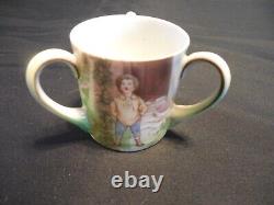 Very Rare Royal Bayreuth 3 handled Jack in The Beanstalk demi tasse cup