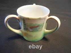 Very Rare Royal Bayreuth 3 handled Jack in The Beanstalk demi tasse cup