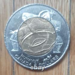 Very Rare Royal Canadian Mint Core Border Solder Error 2 Dollar Coin 1999 Toonie