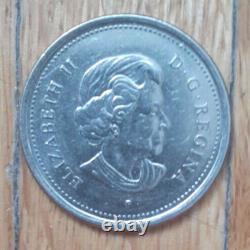 Very Rare Royal Canadian Mint Error Filled P 25 Cent Coin 1905 2005 Saskatchewan