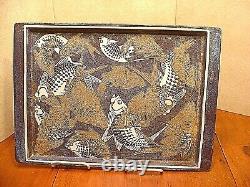 Very Rare Royal Copenhagen 18 Tray with Fish Motif