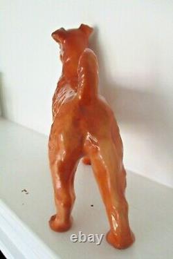 Very Rare Royal Doulton Airedale Terrier Hn 988 Large Size Excellent