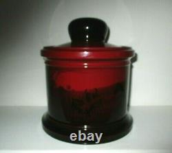 Very Rare Royal Doulton Flambe Tobacco Jar Hunting Scenes Excellent