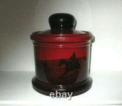 Very Rare Royal Doulton Flambe Tobacco Jar Hunting Scenes Excellent