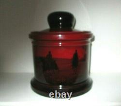 Very Rare Royal Doulton Flambe Tobacco Jar Hunting Scenes Excellent