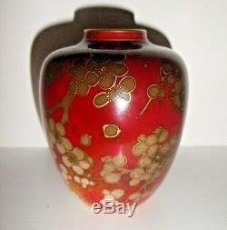 Very Rare Royal Doulton Flambe Vase Blossom Harry Nixon Pristine