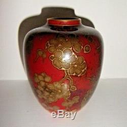 Very Rare Royal Doulton Flambe Vase Blossom Harry Nixon Pristine