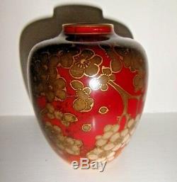 Very Rare Royal Doulton Flambe Vase Blossom Harry Nixon Pristine