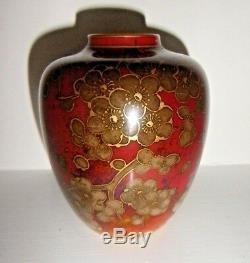 Very Rare Royal Doulton Flambe Vase Blossom Harry Nixon Pristine