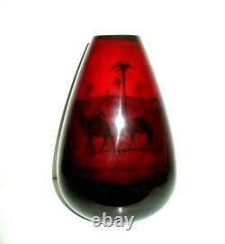 Very Rare Royal Doulton Flambe Vase Desert Scenes Perfect