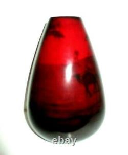 Very Rare Royal Doulton Flambe Vase Desert Scenes Perfect