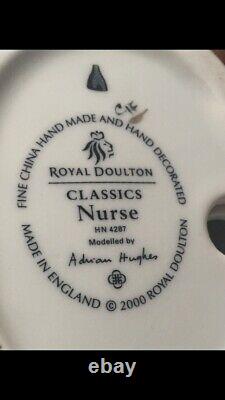 Very Rare Royal Doulton HN 4287 Classics Nurse Adrian Hughes Mint- Boxed 8.5