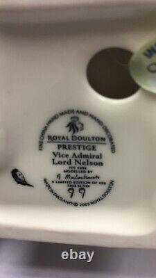 Very Rare Royal Doulton HN4696 Vice Admiral Lord Nelson Mint In Box- 99 Of 350