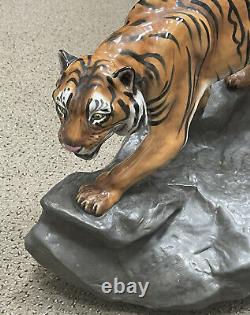 Very Rare Royal Doulton Prestige Tiger On A Rock Figurine HN 2639