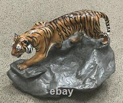 Very Rare Royal Doulton Prestige Tiger On A Rock Figurine HN 2639