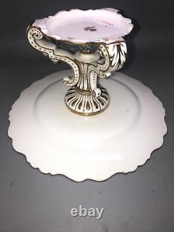 Very Rare Royal Paragon Floral Spray Cake Stand Gilded Pattern F1500 (1930-1933)