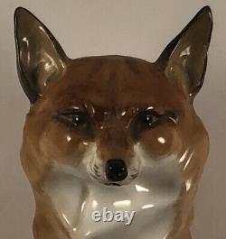 Very Rare Royal Worcester Fox & Hound Figurines 3024 & 3025 By Doris Lindner