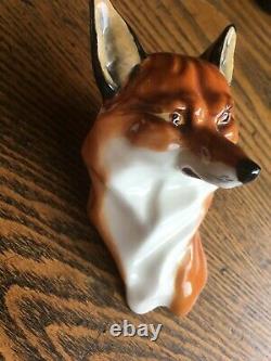Very Rare Royal Worcester Fox & Hound Figurines 3024 By Doris Lindner