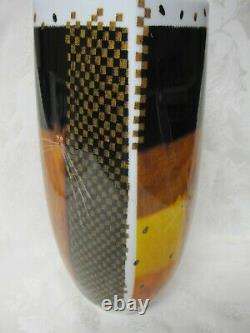 Very Rare Royal Worcester Govinder Bill & Ben Stylized Modern 12 Cat Vase