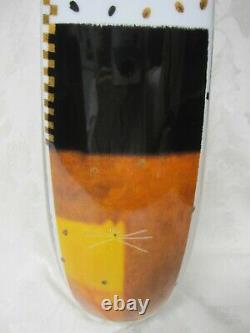 Very Rare Royal Worcester Govinder Bill & Ben Stylized Modern 12 Cat Vase