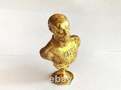 Very Rare Russian Imperial Faberge Silver 88 I. P. Nicholas II Gild Stamp Bust