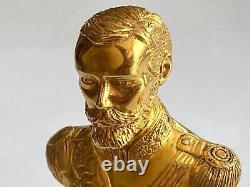 Very Rare Russian Imperial Faberge Silver 88 I. P. Nicholas II Gild Stamp Bust