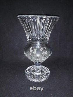 Very Rare Signed 9.5'' Royal Brierley Crystal Heavy Thistle Shaped Vase MINT