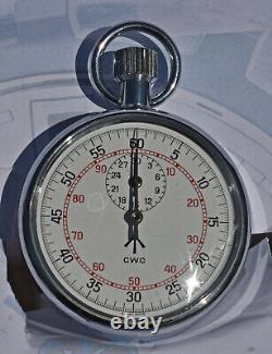 Very Rare Stopwatch CWC 60 Second Period Stock Fund New Royal Navy
