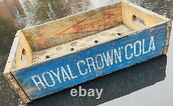 Very Rare Vintage 1970's RC Royal Crown Cola Wood Soda Pop Crate Rockford IL