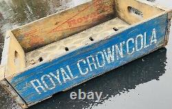 Very Rare Vintage 1970's RC Royal Crown Cola Wood Soda Pop Crate Rockford IL
