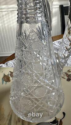 Very Rare Vintage Hunt Royal Pattern Crystal Decanter with Stopper Elegant