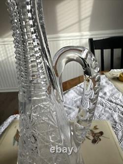 Very Rare Vintage Hunt Royal Pattern Crystal Decanter with Stopper Elegant